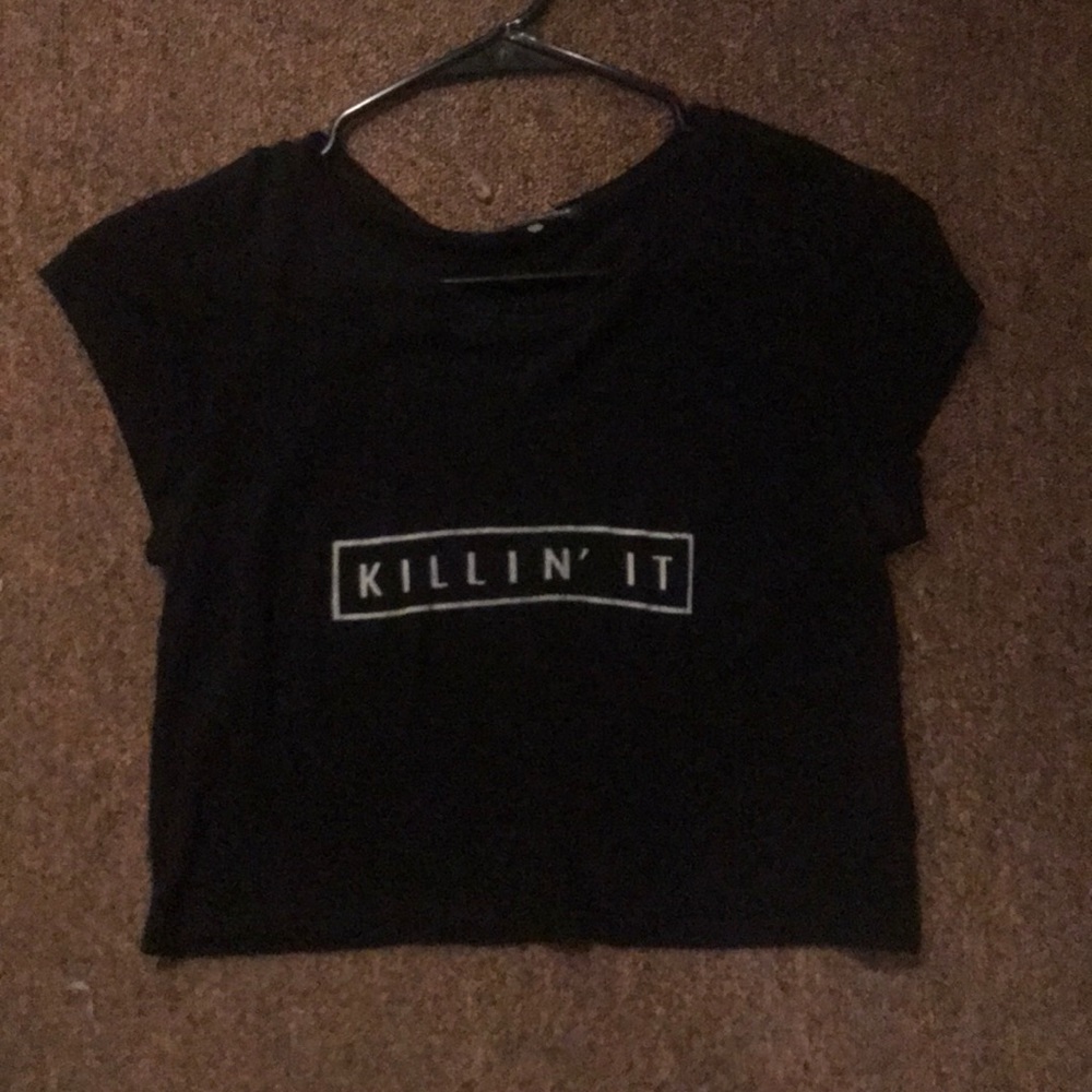 Black crop top